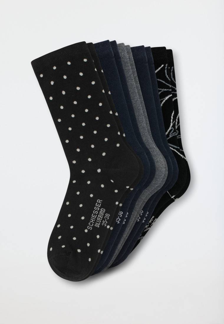 Schiesser Damensocken 5er-Pack stay fresh uni/gemustert mehfarbig - Bluebird Cyber Monday