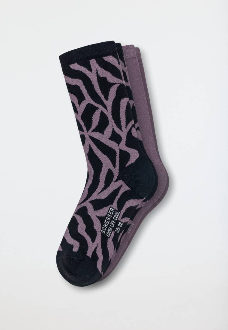 Schiesser Damensocken 2er-Pack unifarben/gemustert mehrfarbig - Long Life Cool Osterangebot