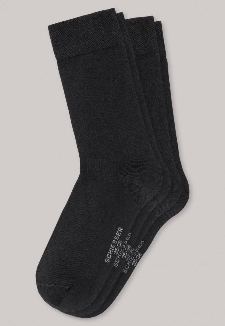 Schiesser Damensocken 2er-Pack schwarz - Long Life Cool Valentinstagsangebot