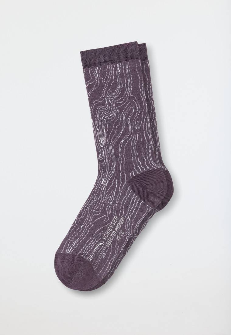 Schiesser Damensocken gemustert violett - selected! premium Heißer Verkauf
