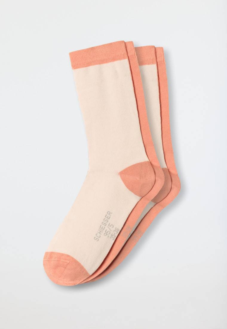 Schiesser Damensocken 2er-Pack Organic Cotton apricot/creme - 95/5 Neueste Mode