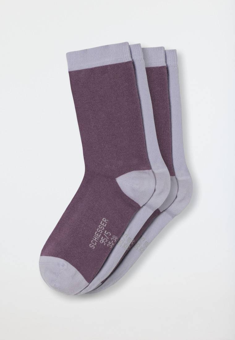 Schiesser Damensocken 2er-Pack Organic Cotton taupe/ flieder - 95/5 Online Outlet