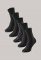 Schiesser Damensocken 5er-Pack stay fresh Punkte schwarz - Bluebird