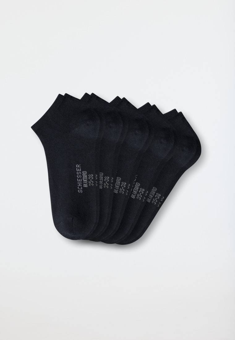 Schiesser Damensneaker Fünferpack Stay Fresh schwarz - Bluebird Kauf eins, bekomm eins gratis