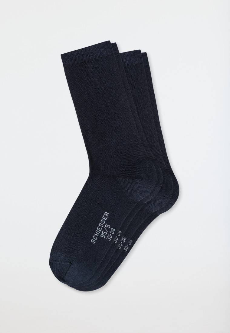 Schiesser Damensocken 2er-Pack Organic Cotton nachtblau - 95/5 Tägliche Deals