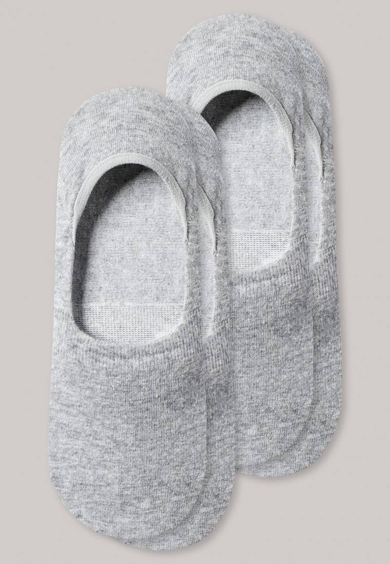 Schiesser Inshoe-Damensocken 2er-Pack silbergrau meliert - Long Life Cool Sonderangebote