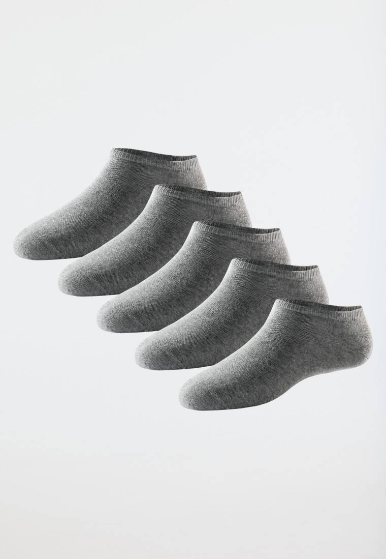 Schiesser Damensneaker Fünferpack Stay Fresh silbergrau-meliert - Bluebird