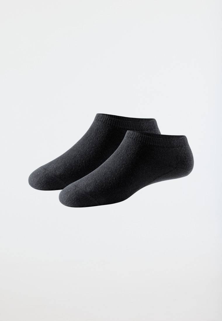 Schiesser Damensneaker 2er-Pack Organic Cotton schwarz - 95/5