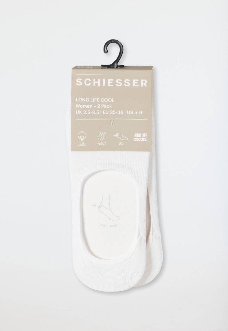Schiesser Inshoe-Damensocken 2er-Pack weiß - Long Life Cool Begrenzte Freigabe