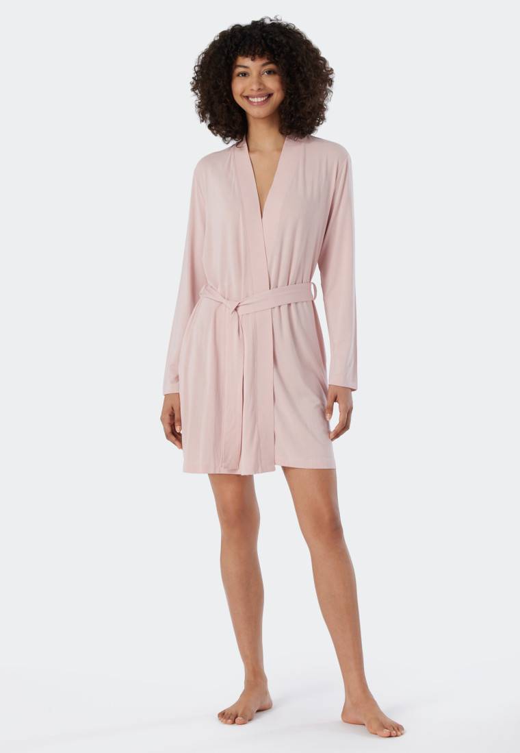 Schiesser Morgenmantel Modal rosé- Essentials Vierteljährliche Förderung