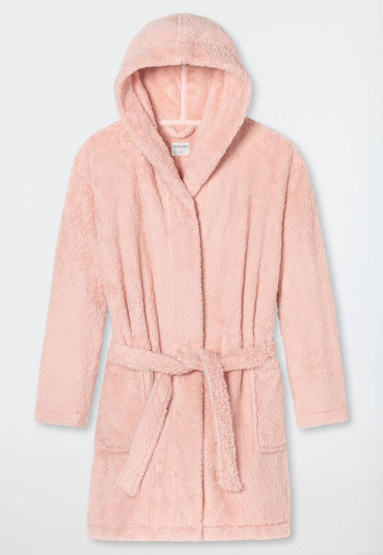 Schiesser Morgenmantel Teddy-Fleece Comfort-Fit rosé - Essentials Kostenloser Versand international