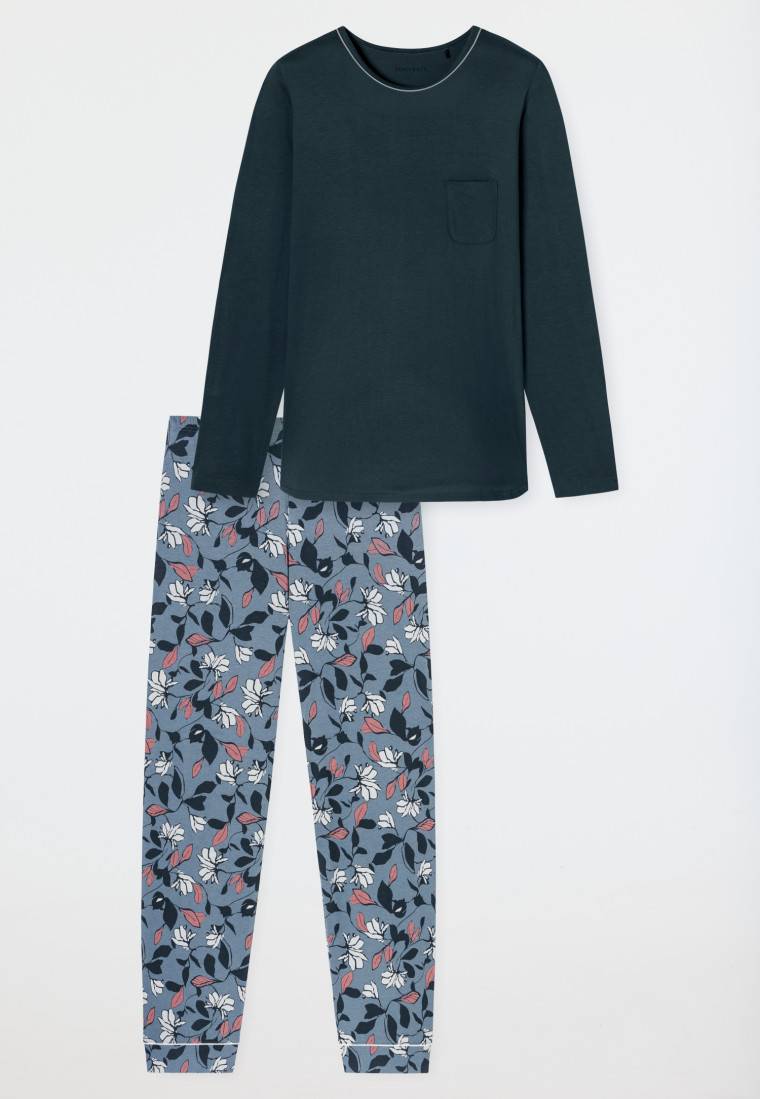 Schiesser Schlafanzug lang multicolor - Comfort Nightwear 50% Rabatt für begrenzte Zeit