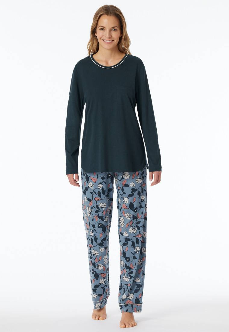 Schiesser Schlafanzug lang multicolor - Comfort Nightwear 50% Rabatt für begrenzte Zeit