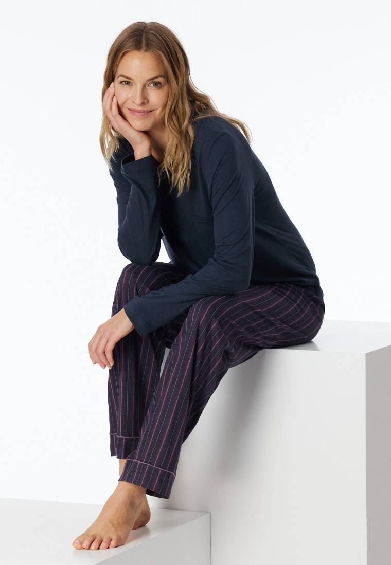 Schiesser Schlafanzug lang multicolor - Comfort Nightwear