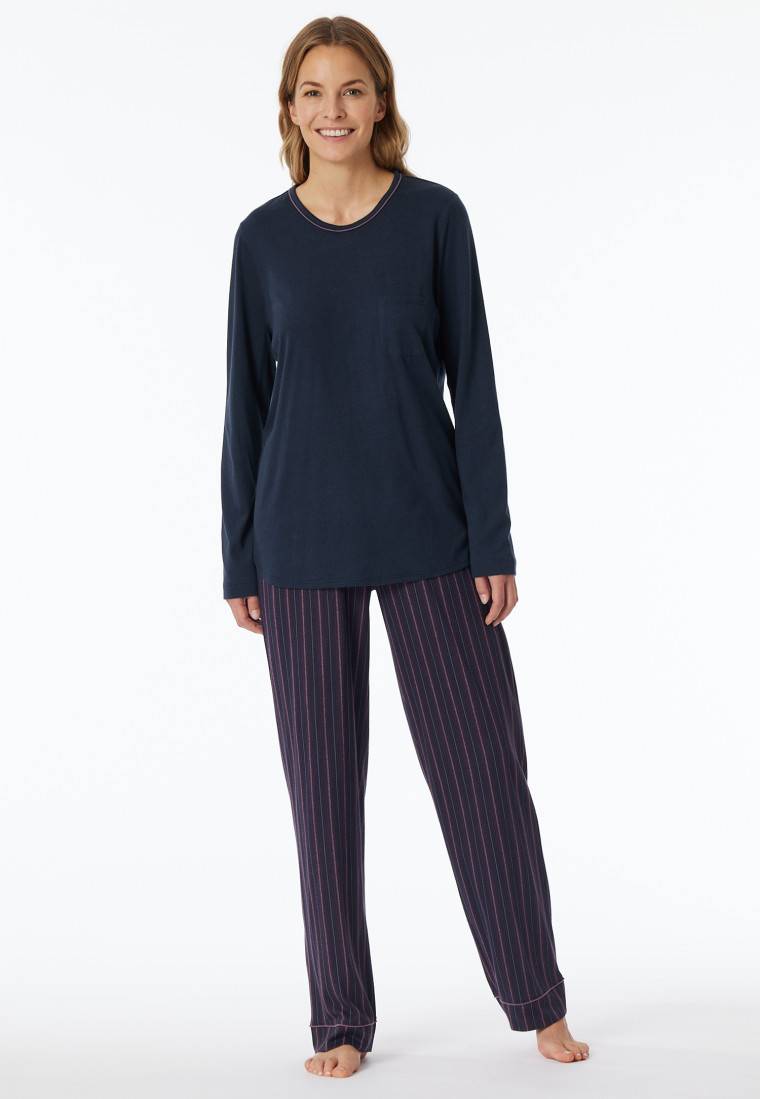 Schiesser Schlafanzug lang multicolor - Comfort Nightwear Verkauf