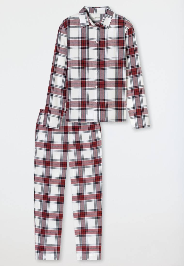 Schiesser Pyjama lang Webware multicolor kariert - X-Mas Family Cyber Monday
