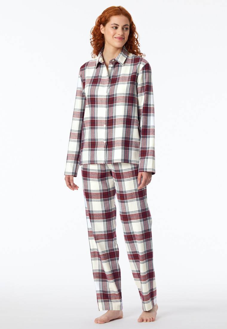 Schiesser Pyjama lang Webware multicolor kariert - X-Mas Family Cyber Monday