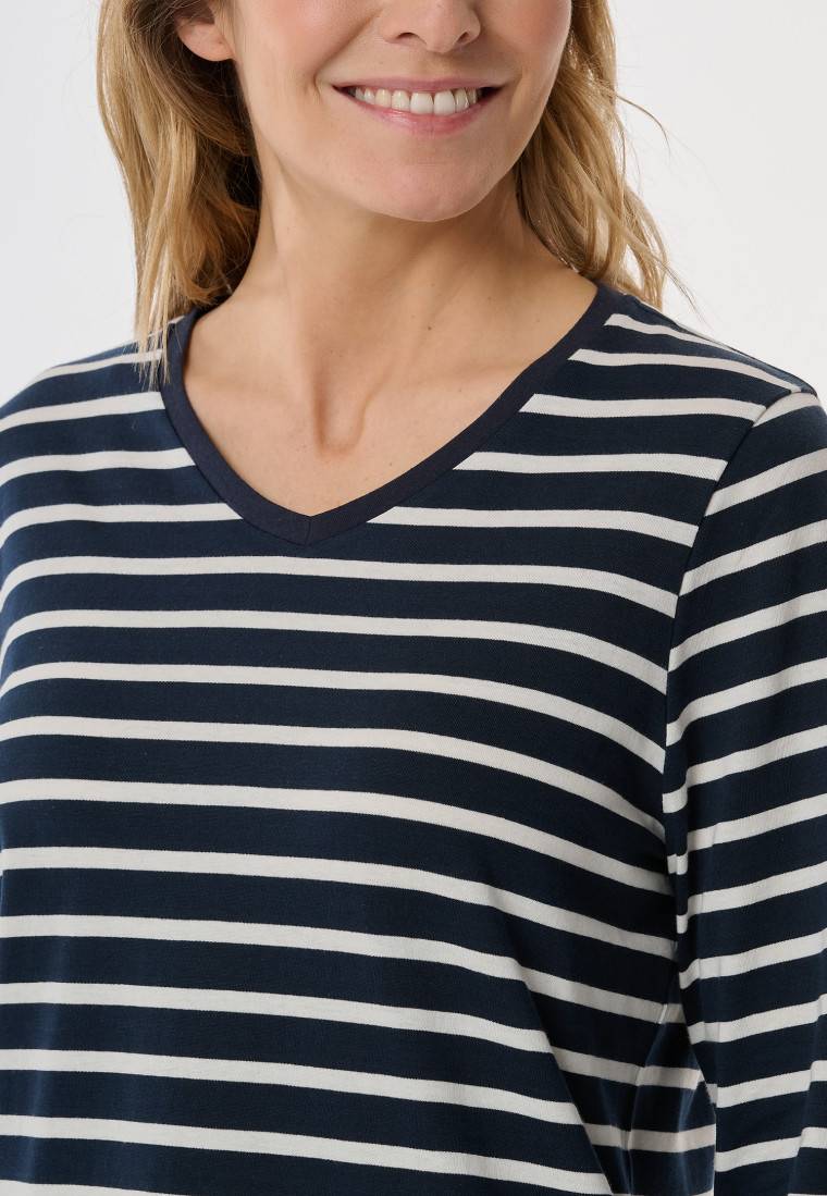 Schiesser Schlafanzug lang nachtblau - Casual Essentials Osterangebot