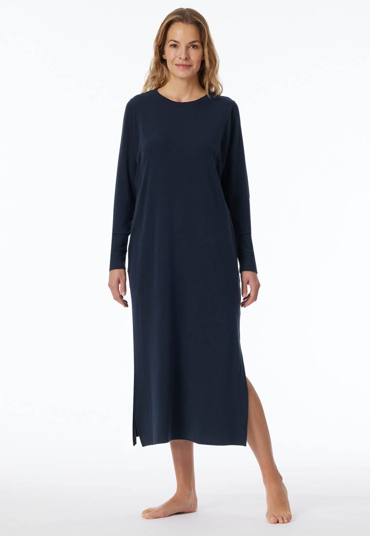 Schiesser Nachthemd langwarm wärmend nachtblau - Selected Premium Warming Saisonale Angebote