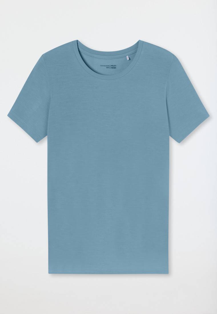 Schiesser Shirt kurzarm rundhals blaugrau - Mix+Relax JETZT KAUFEN
