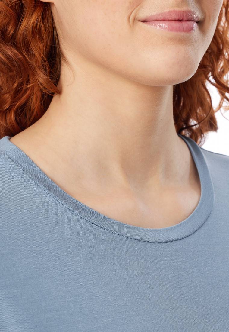 Schiesser Shirt kurzarm rundhals blaugrau - Mix+Relax JETZT KAUFEN