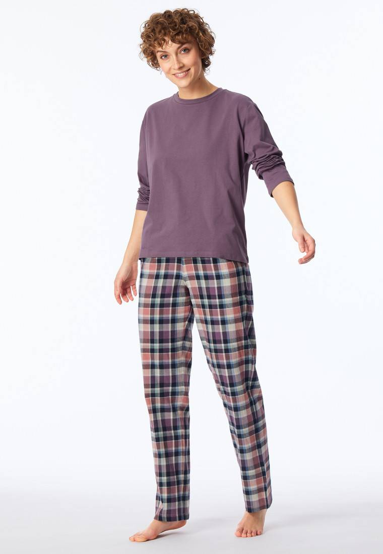 Schiesser Shirt langarm rundhals malve - Mix+Relax