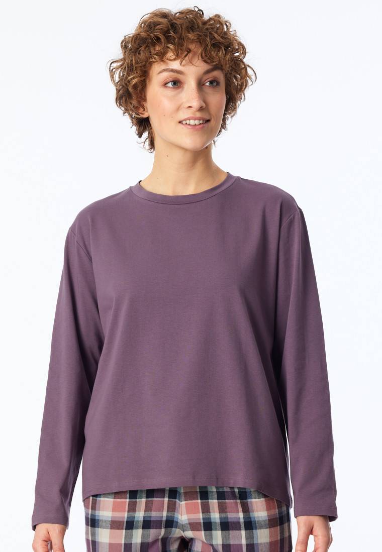 Schiesser Shirt langarm rundhals malve - Mix+Relax Letzter Tag