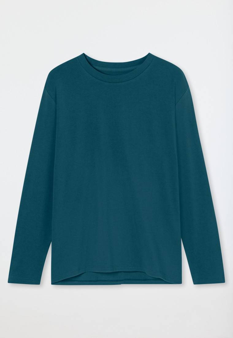 Schiesser Shirt langarm rundhals petrol - Mix+Relax Sonderangebot der Fabrik