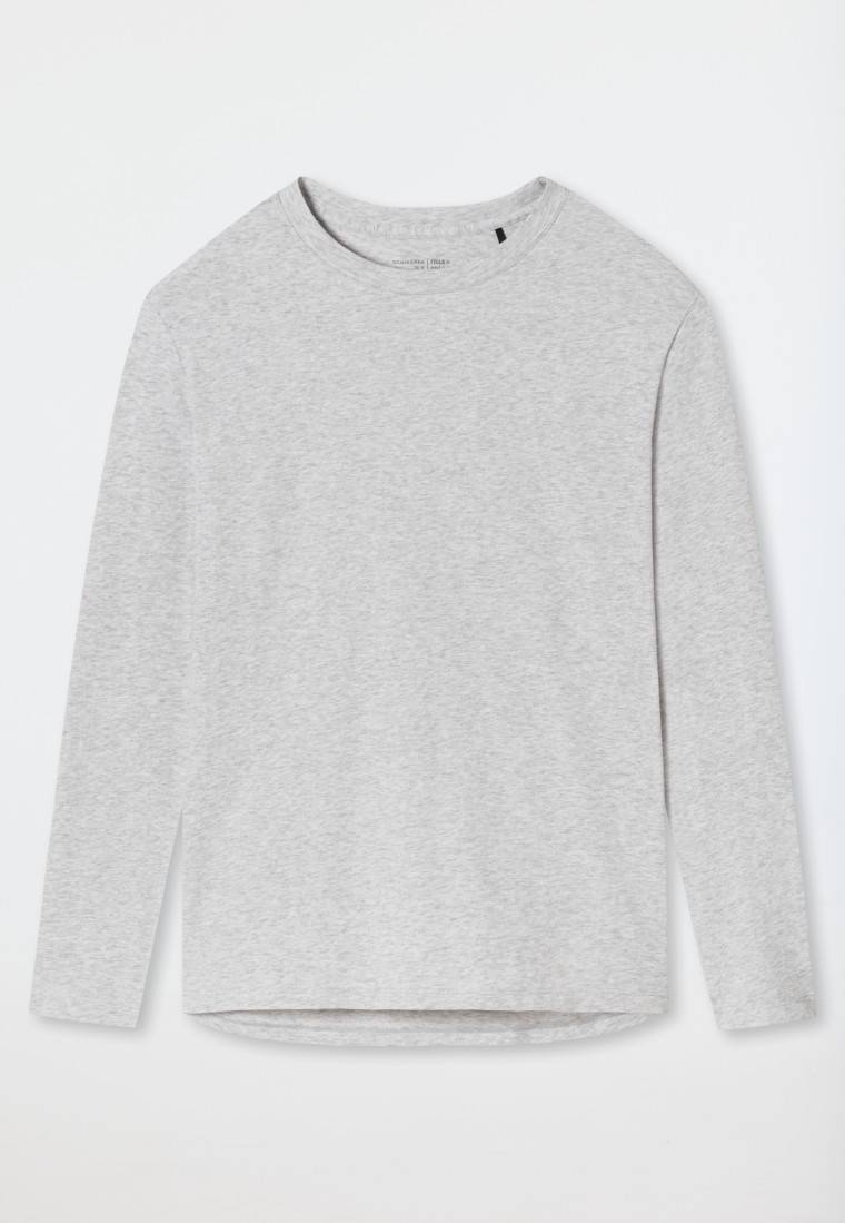 Schiesser Shirt langarm grau meliert - Mix+Relax Super Rabatt