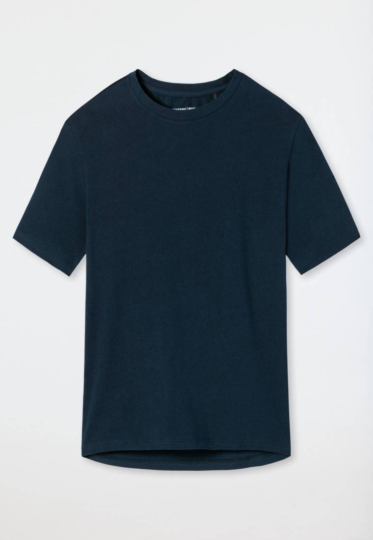 Schiesser Shirt kurzarm dunkelblau - Mix+Relax Kostenloser Versand international