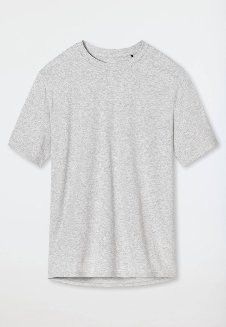 Schiesser Shirt kurzarm grau meliert - Mix+Relax Fabrikladen