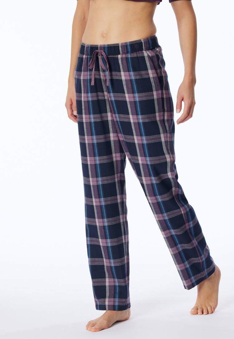 Schiesser Hose lang Flanell Organic Cotton Karos multicolor - Mix+Relax zollfrei