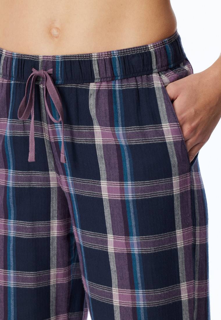 Schiesser Hose lang Flanell Organic Cotton Karos multicolor - Mix+Relax zollfrei