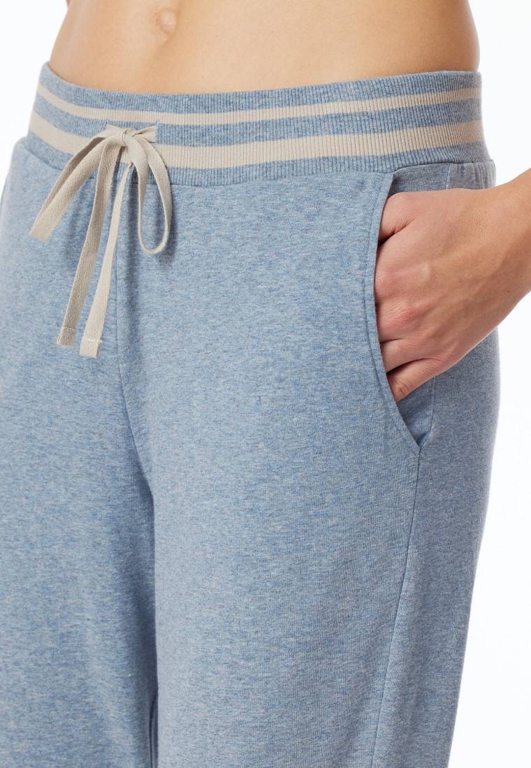 Schiesser Loungehose lang Organic Cotton Bündchen jeans-meliert - Mix+Relax 2025