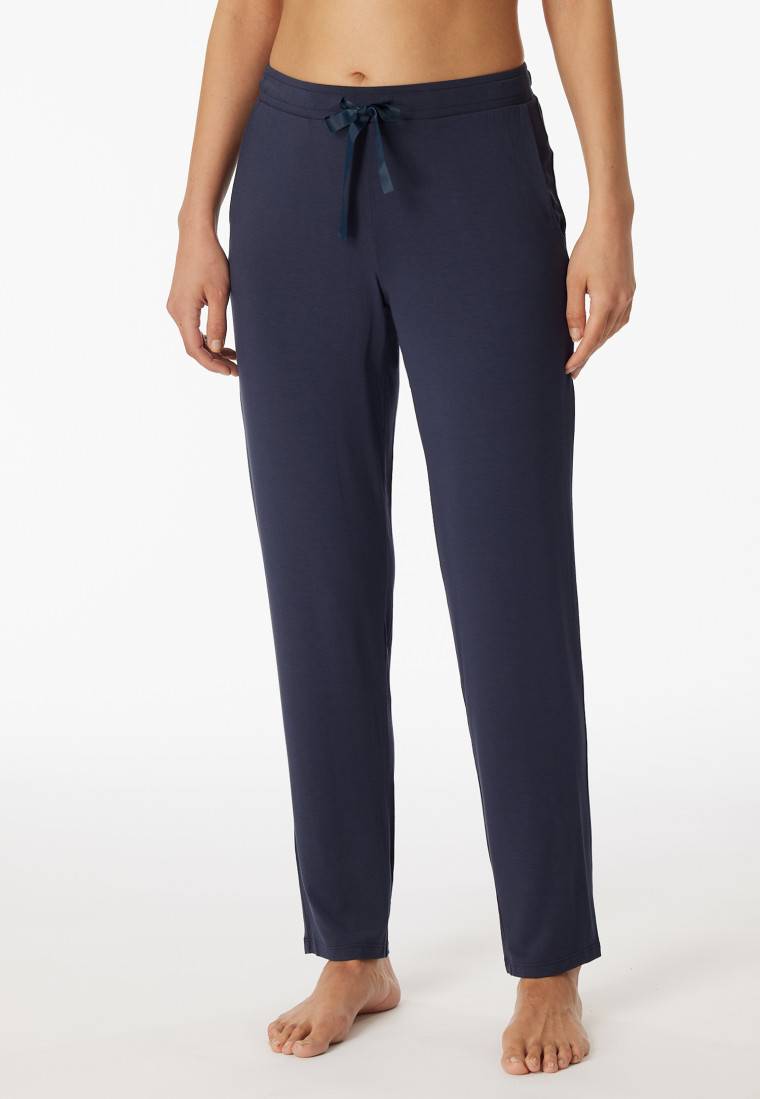 Schiesser Hose lang/extra-lang Modal blau - Mix+Relax Angebote