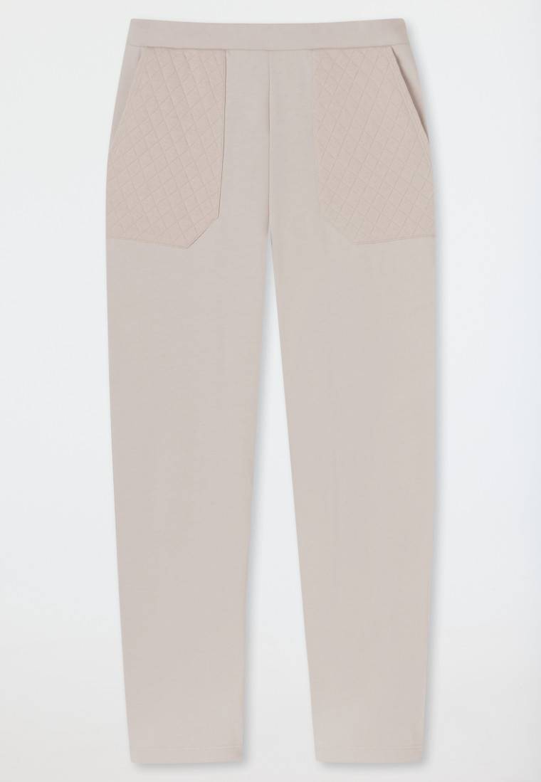 Schiesser Hose lang Jersey-Quiltstoff und Sweatware beige - Mix+Relax im Angebot