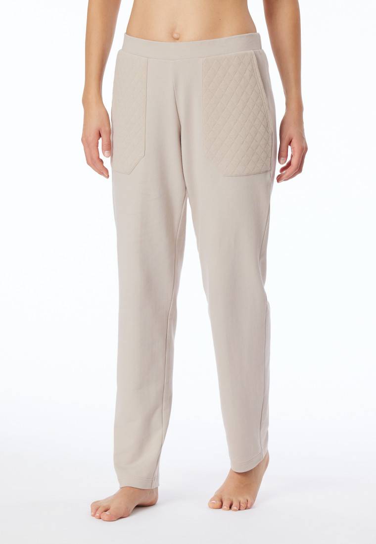 Schiesser Hose lang Jersey-Quiltstoff und Sweatware beige - Mix+Relax im Angebot