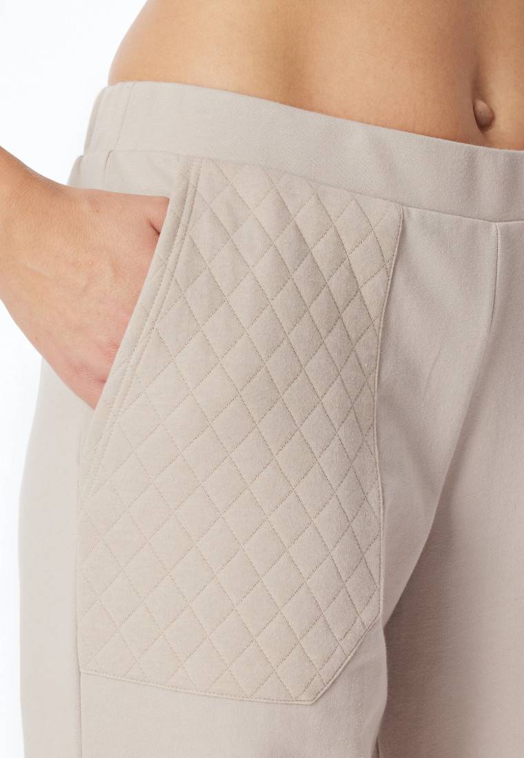 Schiesser Hose lang Jersey-Quiltstoff und Sweatware beige - Mix+Relax im Angebot