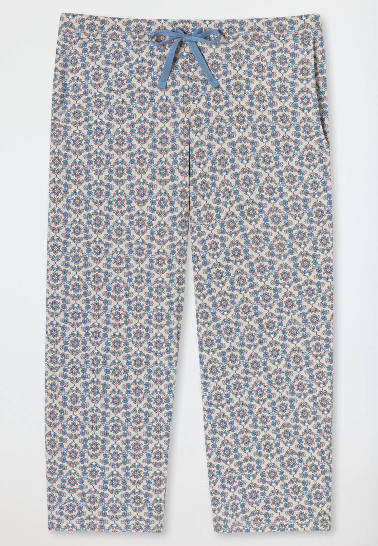 Schiesser Hose 3/4-lang multicolor gemustert - Mix+Relax Schlussverkauf