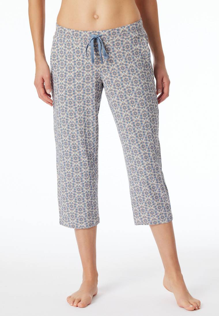 Schiesser Hose 3/4-lang multicolor gemustert - Mix+Relax Schlussverkauf