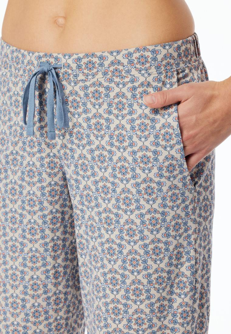 Schiesser Hose 3/4-lang multicolor gemustert - Mix+Relax Schlussverkauf