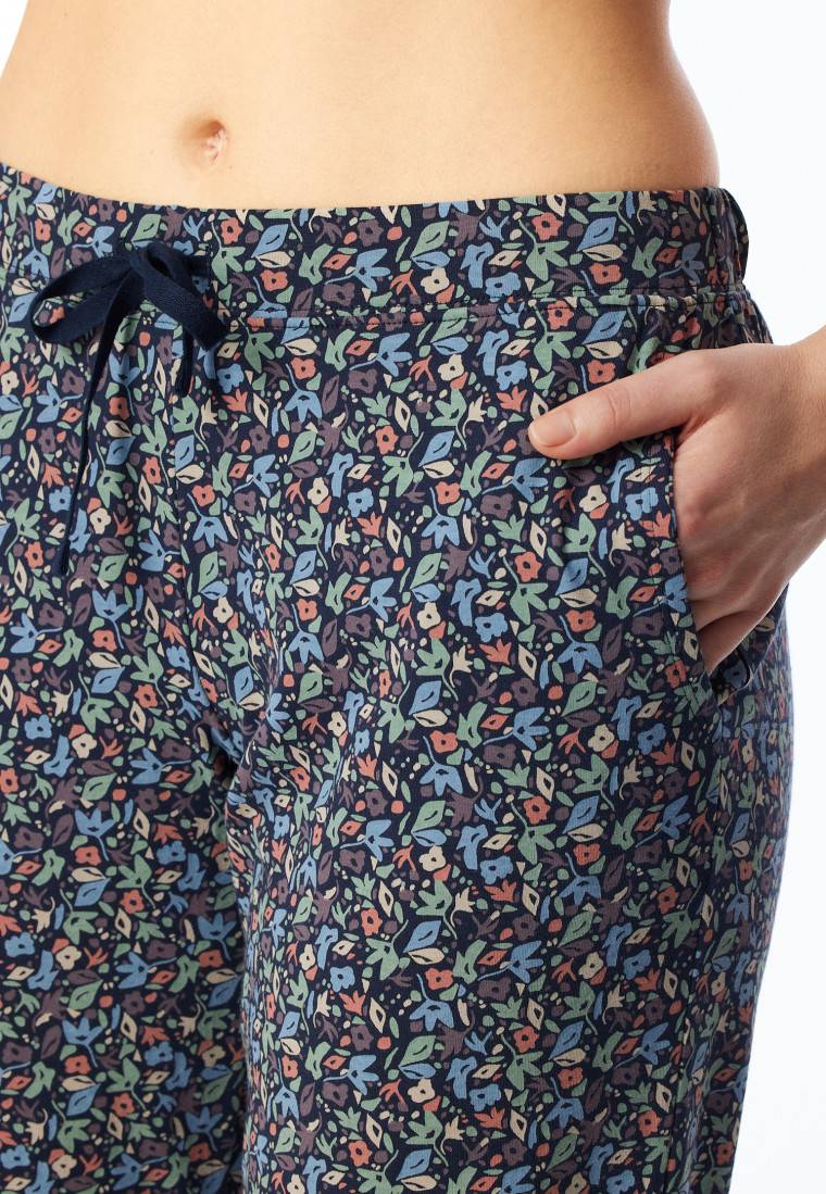 Schiesser Hose lang multicolor floral gemustert - Mix+Relax Günstiger Verkauf
