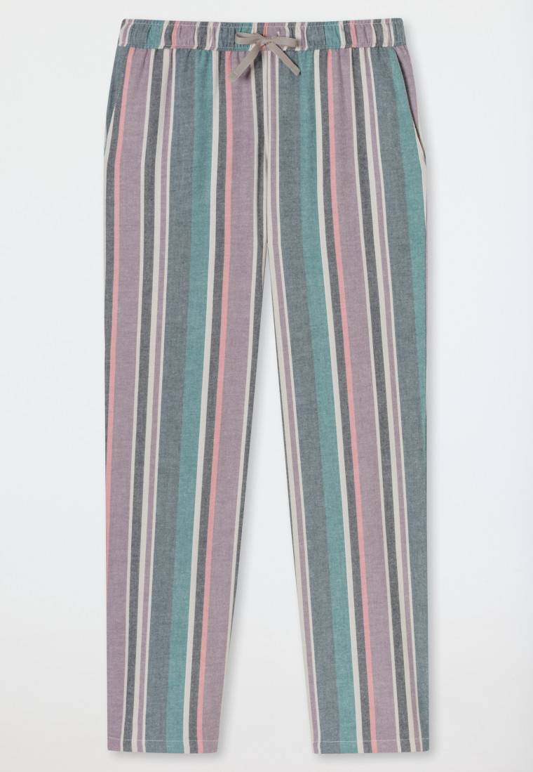 Schiesser Hose lang Flanell Organic Cotton Streifen multicolor - Mix+Relax Fabrikverkauf