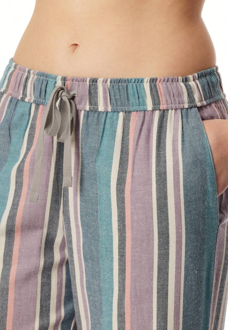 Schiesser Hose lang Flanell Organic Cotton Streifen multicolor - Mix+Relax Fabrikverkauf