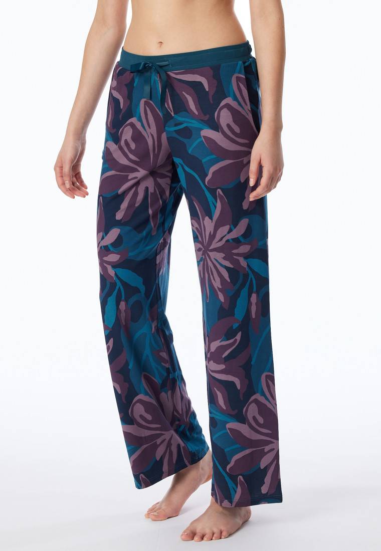 Schiesser Hose lang Blumen multicolor - Mix+Relax Blitzverkäufe
