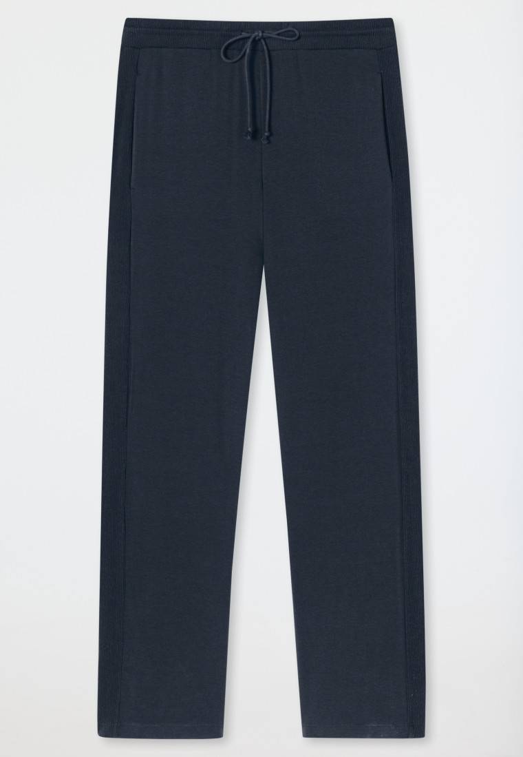 Schiesser Hose lang Feinripp nachtblau - Mix+Relax Kostenloser Versand