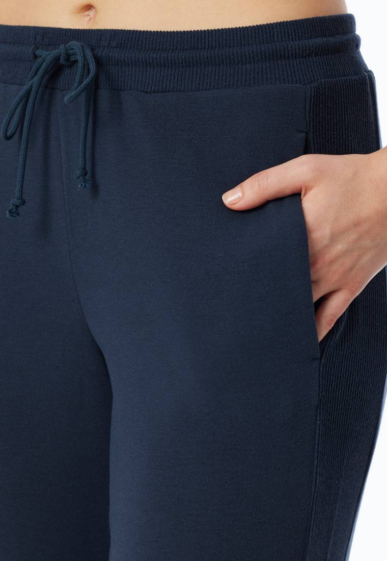 Schiesser Hose lang Feinripp nachtblau - Mix+Relax Kostenloser Versand