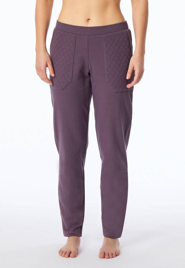 Schiesser Hose lang Jersey-Quiltstoff und Sweatware malve - Mix+Relax Fabrik Onlineshop