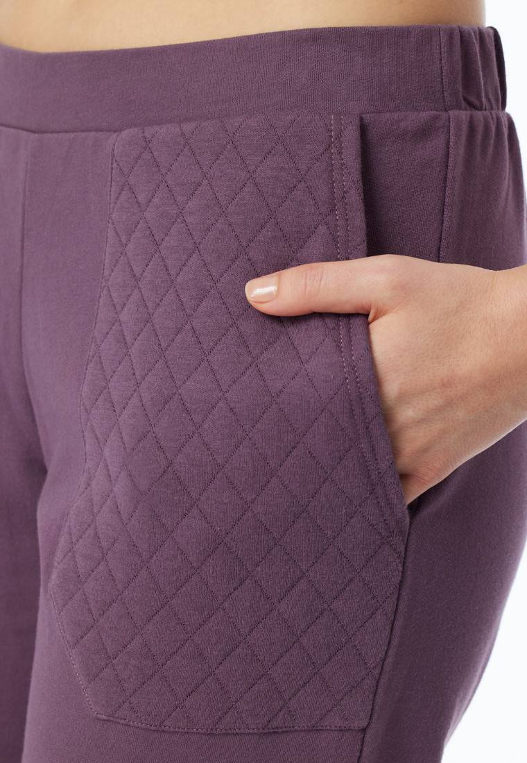 Schiesser Hose lang Jersey-Quiltstoff und Sweatware malve - Mix+Relax Fabrik Onlineshop