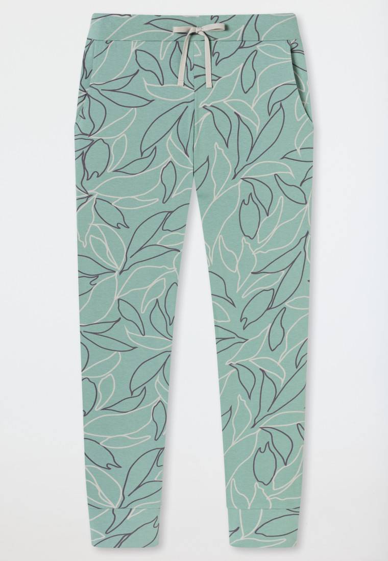 Schiesser Hose lang Bündchen Blumen multicolor - Mix+Relax Rabatt